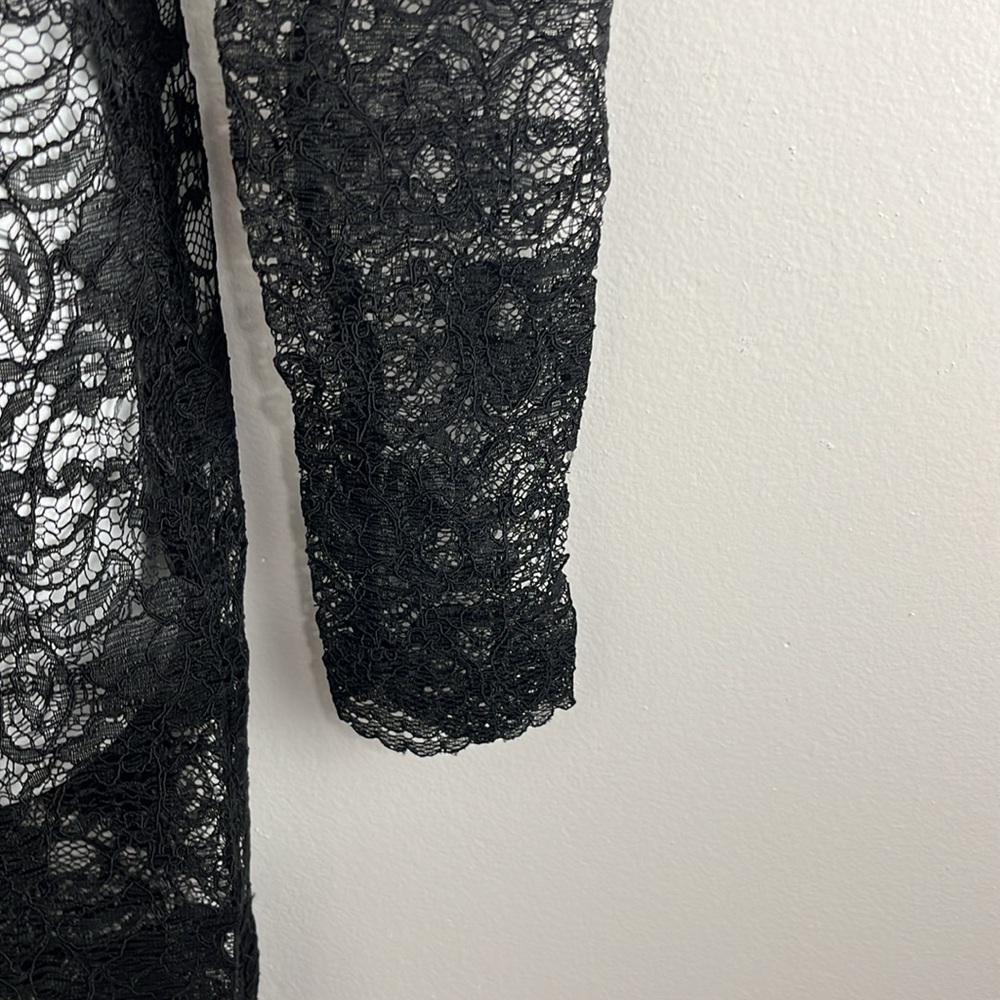 Unbranded Black Lace Overlay Dress Women's Size S - Picture 5 of 8